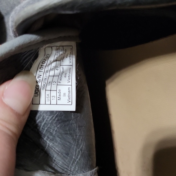 Ugg Hepner Sneakers Full Grain Leather Men's Size 13 Grey Shoes Lace Up - Picture 10 of 10